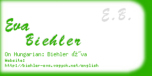 eva biehler business card